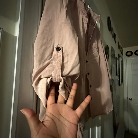 Blush pink Flowy jean top​ - Picture 7 of 7